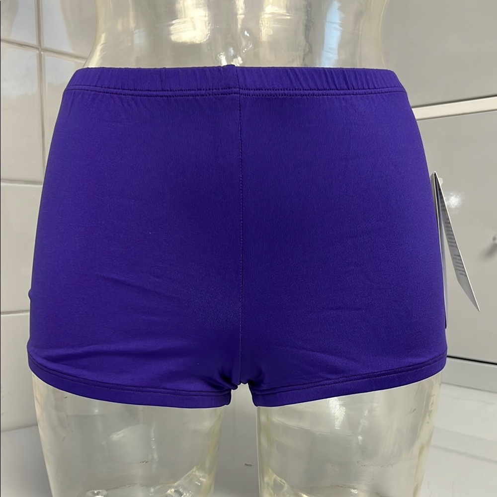 Square-Cut Cheer Spanks Dance Briefs NEW M Deep Purple